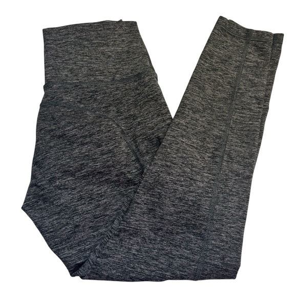 Aerie Offline Leggings Medium Charcoal Grey Heather The Hugger High Rise Capri - Picture 3 of 15